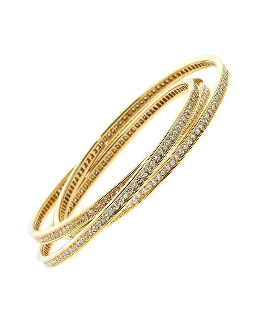 Cartier 18k 6.45 Ct. Tw. Diamond Trinity Full Bangle (authentic )