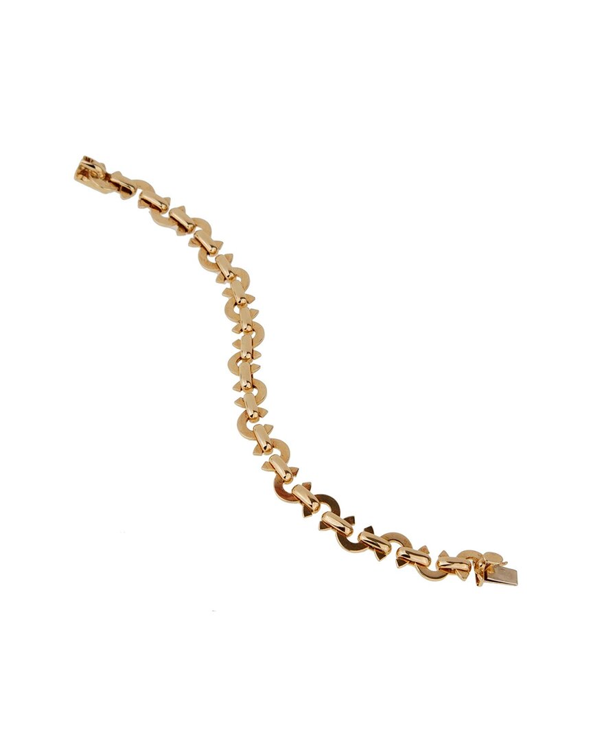 Chanel 18k C Charm Bracelet (authentic Pre-loved) In Gold