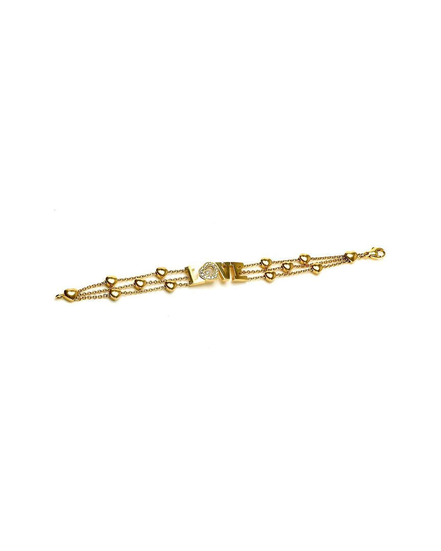 Heritage Chopard Chopard 18k 0.50 Ct. Tw. Diamond Love Happy Heart Bracelet (authentic Pre- Owned)