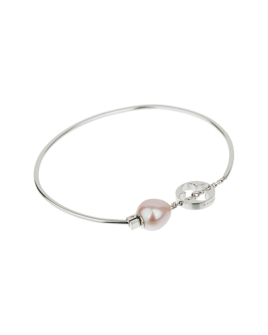 Louis Vuitton 18k Pearl Monogram Bangle (authentic Pre-loved) In Gold