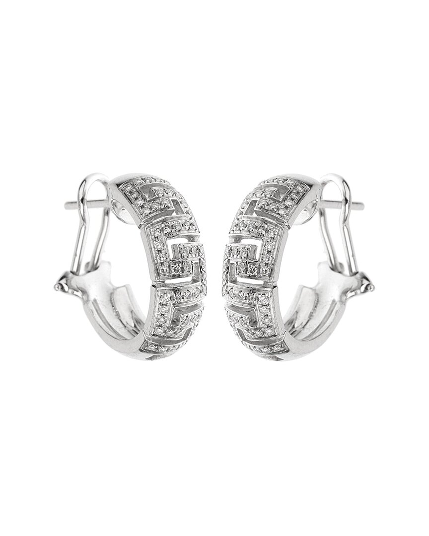 Heritage Versace Versace 18k Two-tone 0.35 Ct. Tw. Diamond Hoops (authentic )