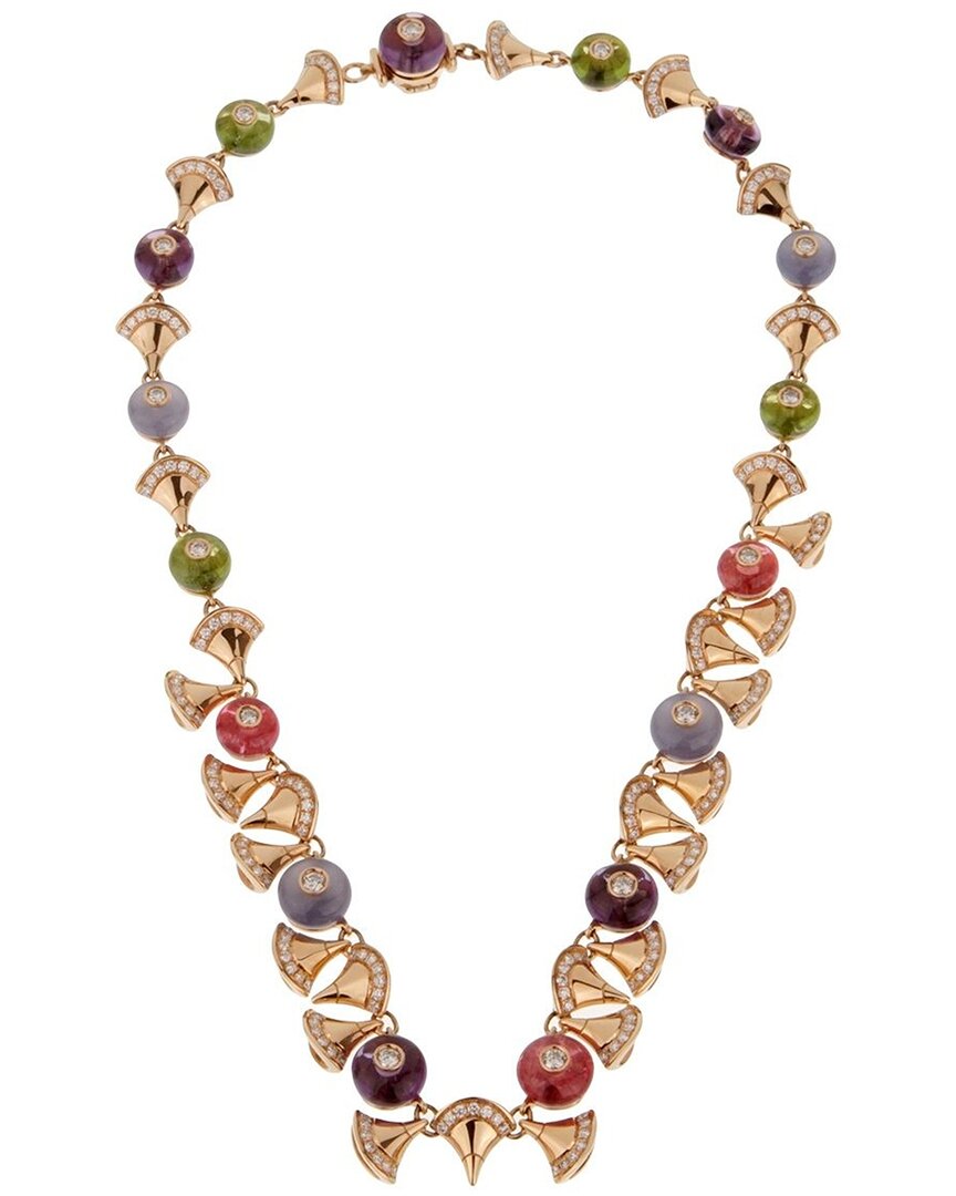 Heritage Bulgari Bulgari 18k 48.30 Ct. Tw. Diamond & Gemstone Divas Dream Necklace (authentic  )