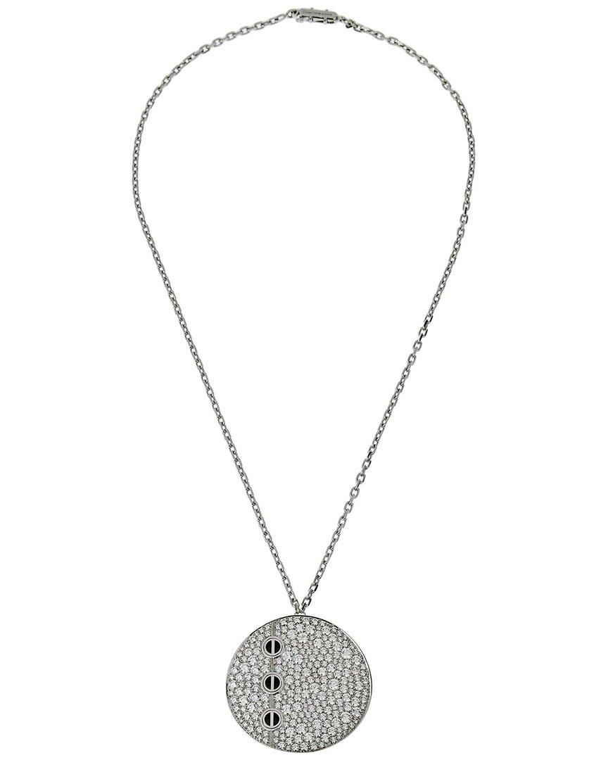 Cartier 18k 5.19 Ct. Tw. Diamond Love Pendant Necklace (authentic )