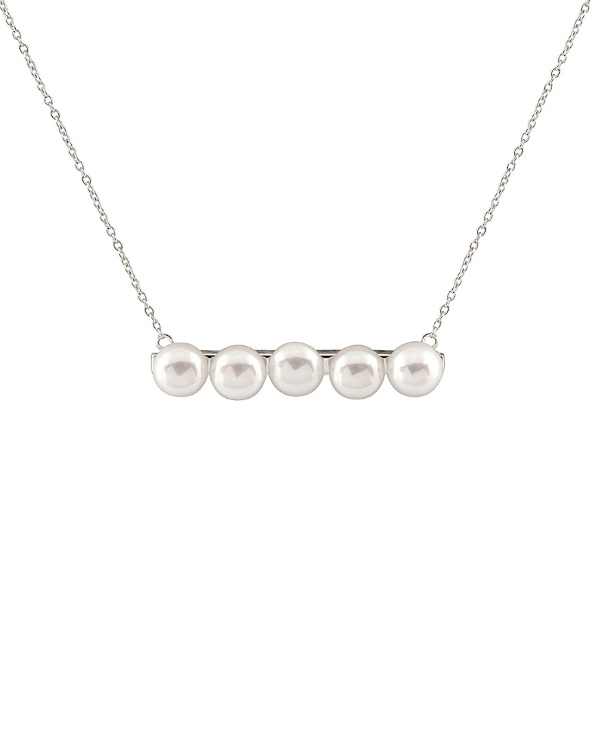 Splendid Pearls Rhodium Plated 7-8mm Pearl Necklace