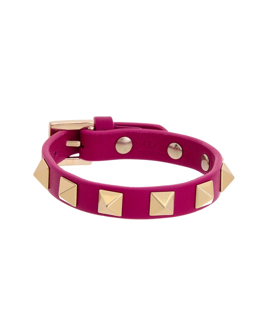 VALENTINO GARAVANI ROCKSTUD LEATHER BRACELET