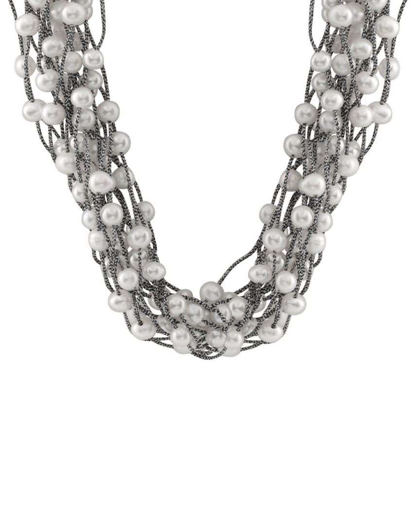 Splendid Pearls Silver 5-5.5mm Freshwater Pearl Thread Necklace