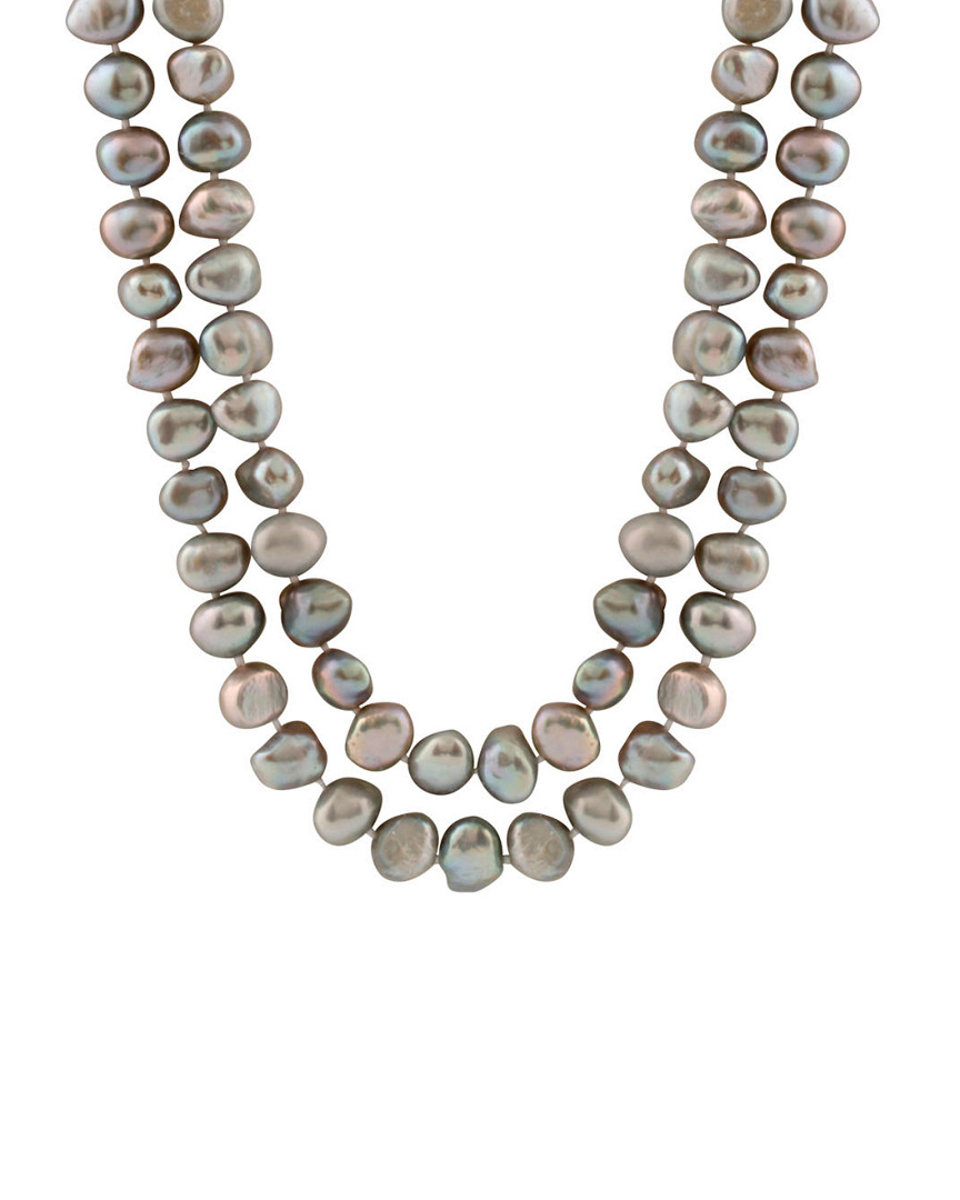 Splendid Pearls Double Strand 9-10mm Pearl Necklace