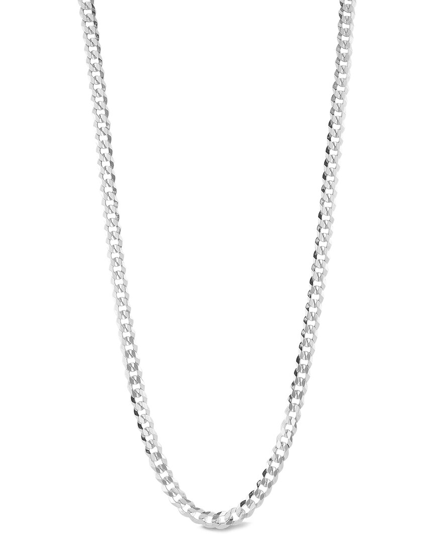 Yield Of Men Silver 5mm Curb Chain Necklace