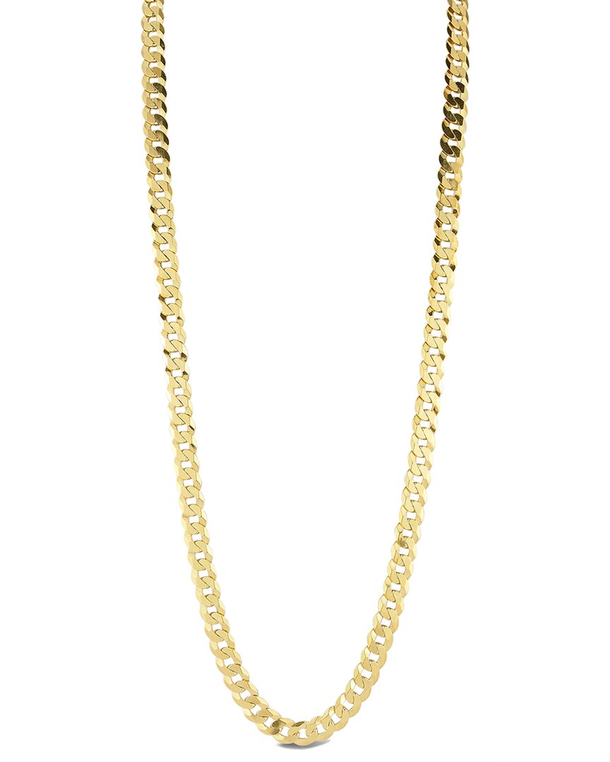 Shop Yield Of Men 18k Over Silver 7mm Curb Chain Necklace