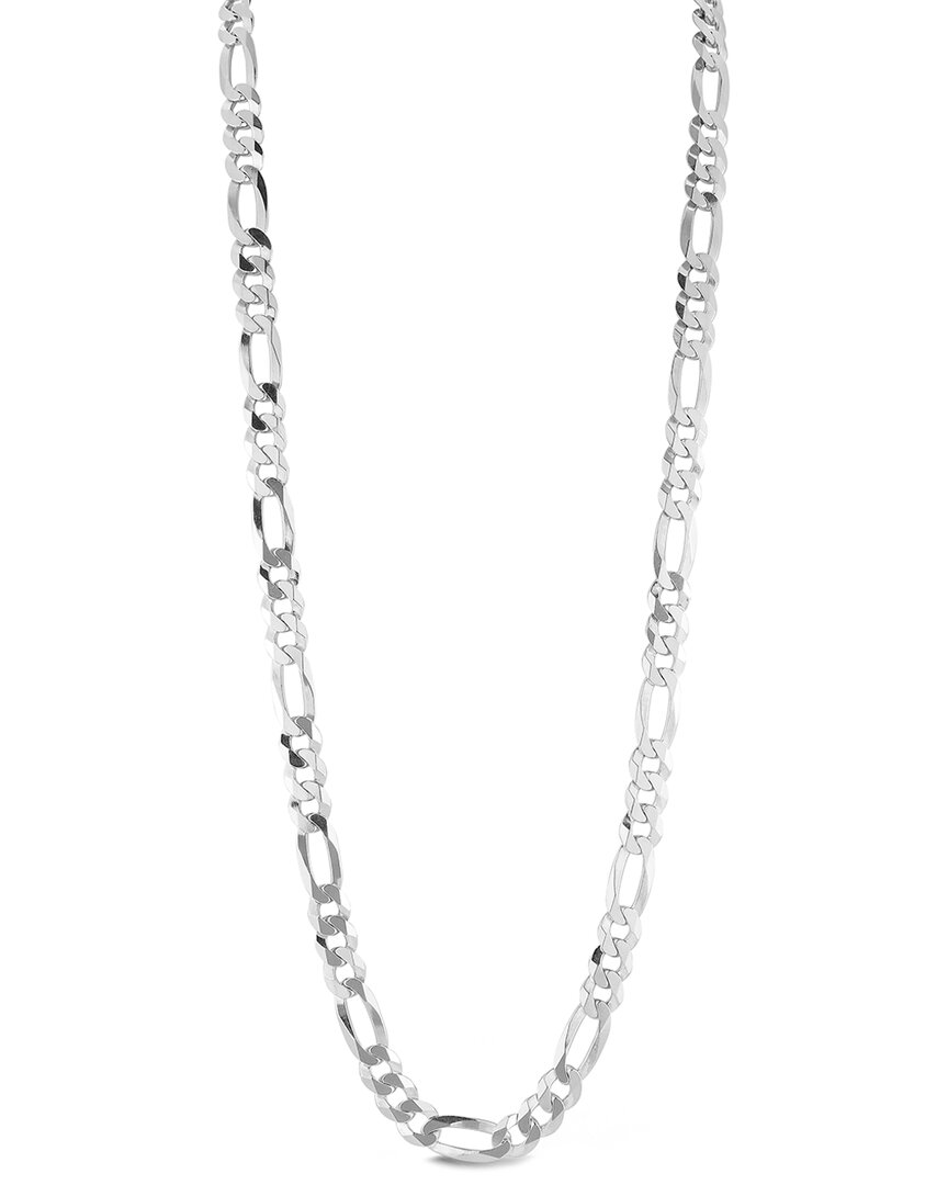 Yield Of Men Silver 11mm Figaro Chain Necklace In White