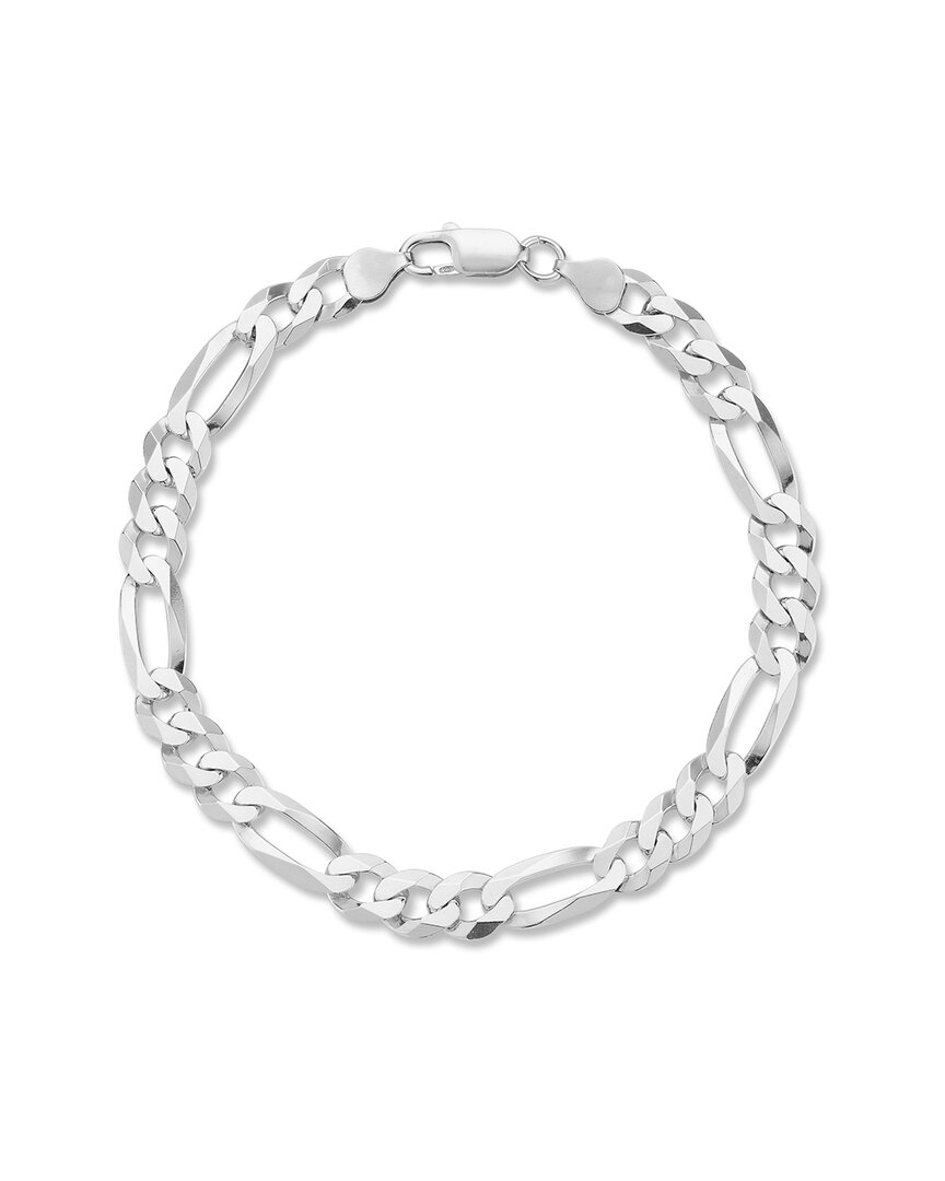Yield Of Men Silver 11mm Figaro Chain Bracelet