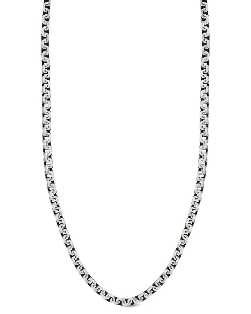 Yield Of Men Silver Box Chain Necklace
