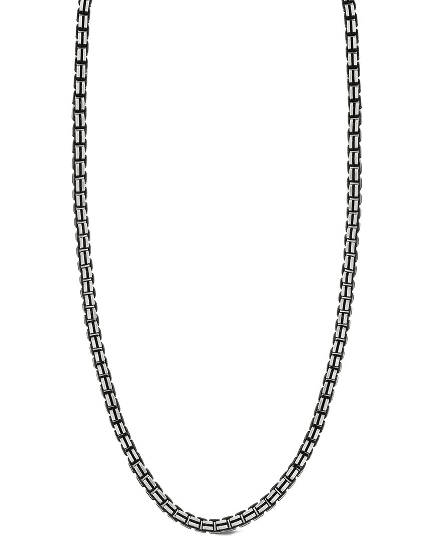 Yield Of Men Silver Box Chain Necklace