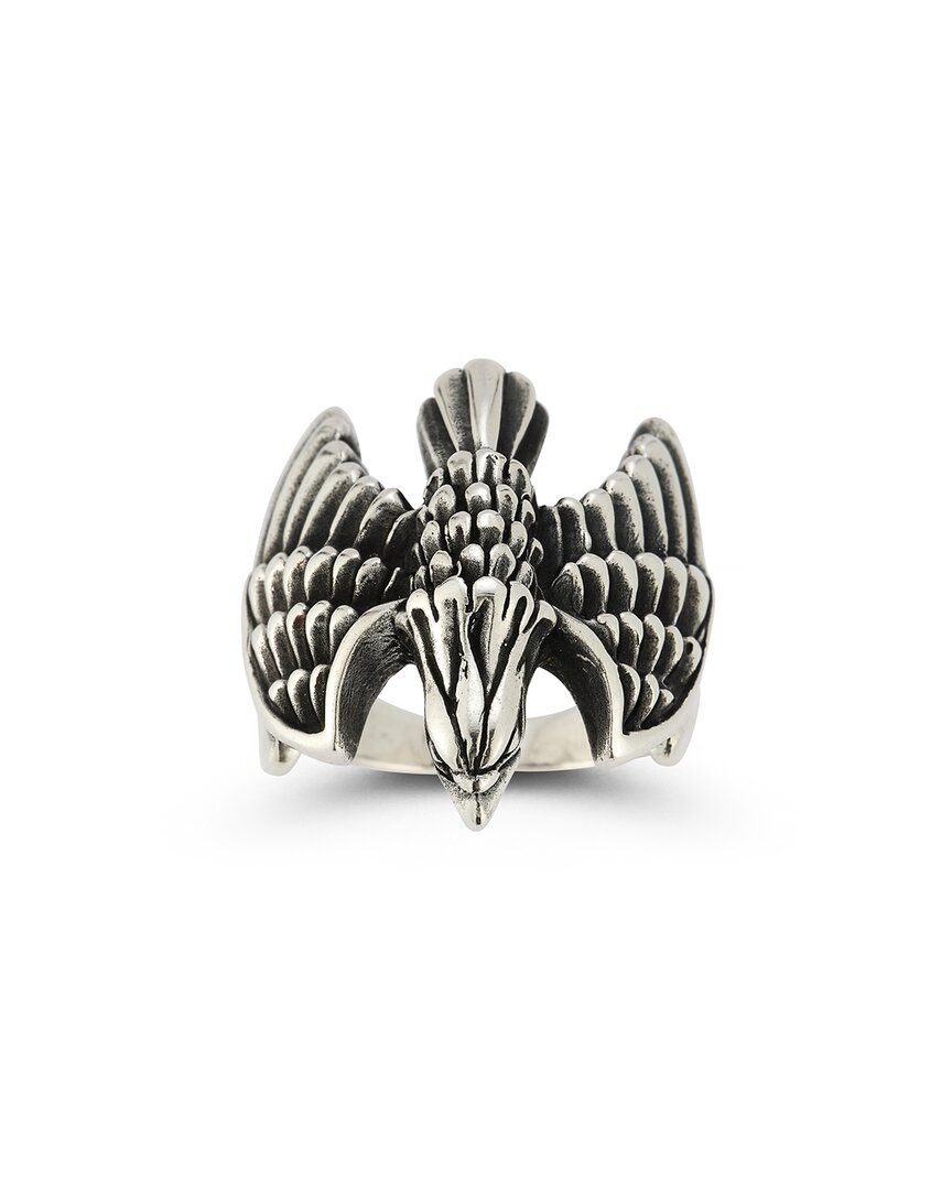 Yield Of Men Sterling Silver Eagle Ring