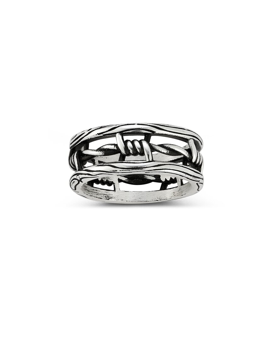 YIELD OF MEN YIELD OF MEN SILVER BARBED WIRE RING