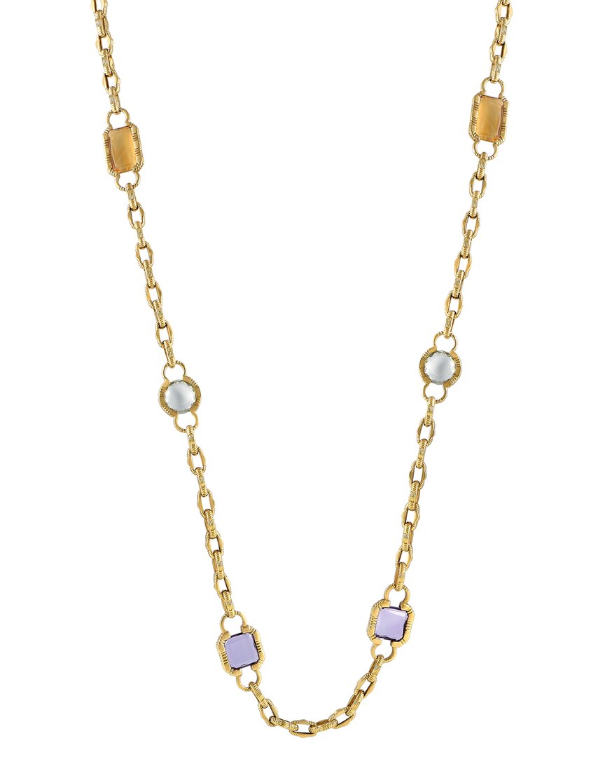 Shop Roberto Coin 18k Diamond & Gemstone Necklace (authentic )