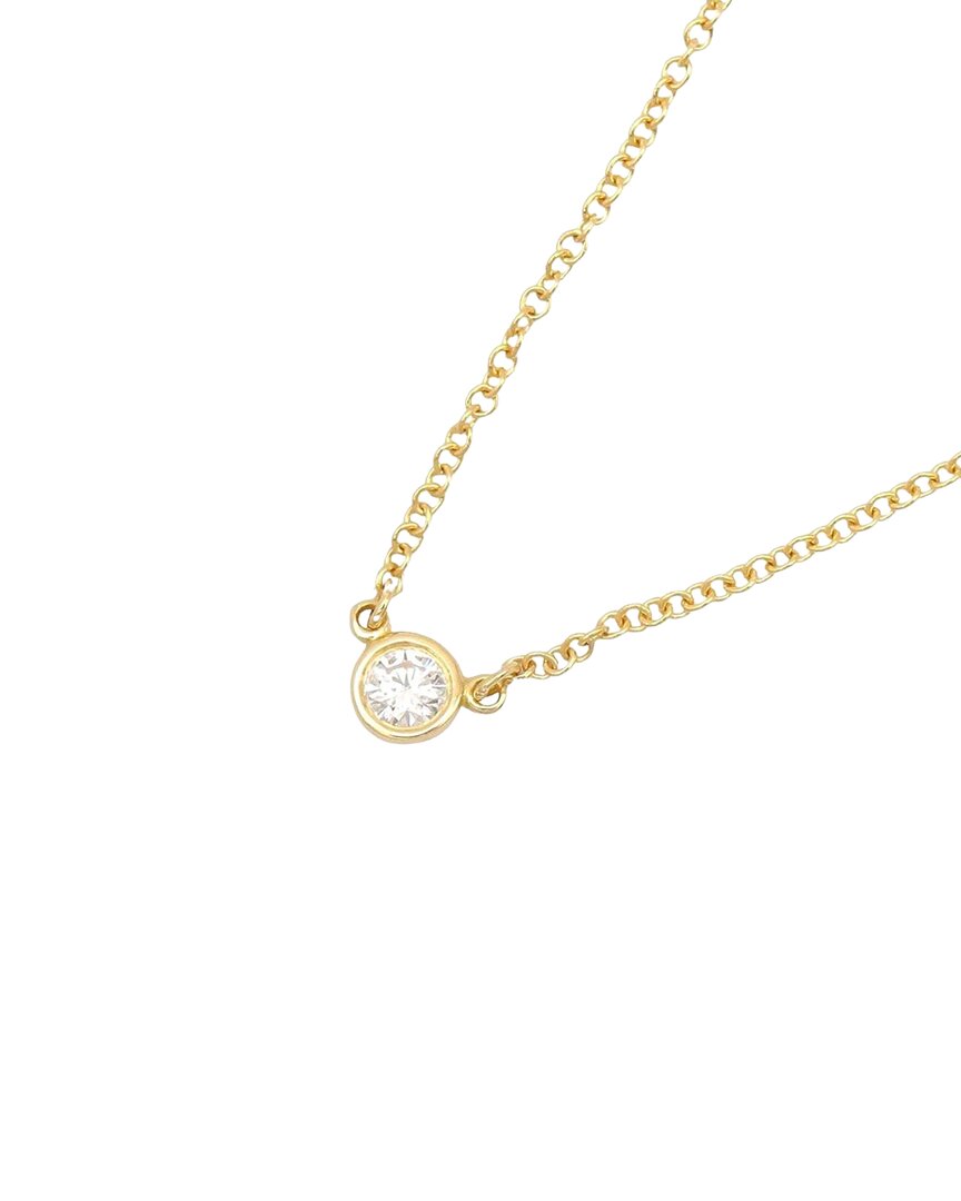 Tiffany & Co 18k  Diamond Necklace (authentic Pre-loved) In Gold