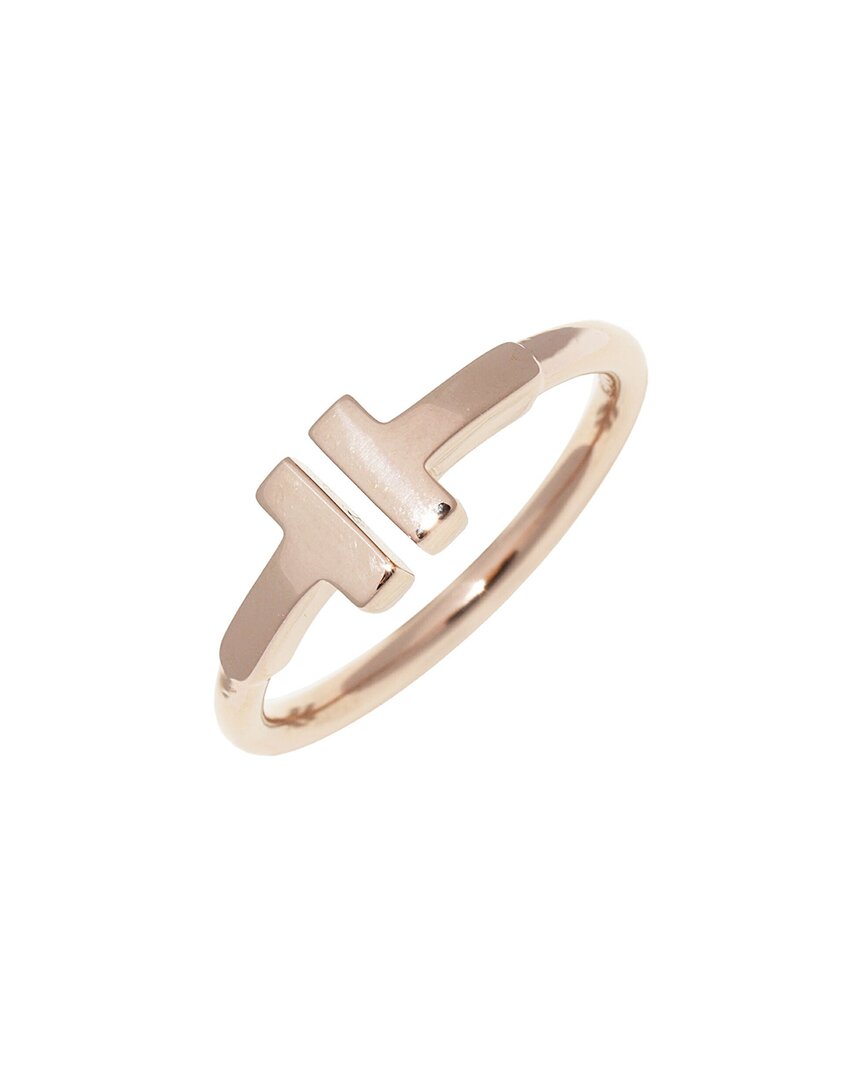 Tiffany & Co 18k Rose Gold  T Wire Ring (authentic Pre-loved)