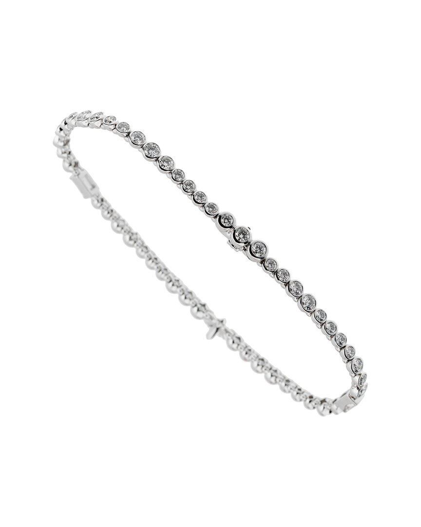 Louis Vuitton 18k 5.00 Ct. Tw. Diamond Tennis Bracelet (authentic Pre-loved) In Silver