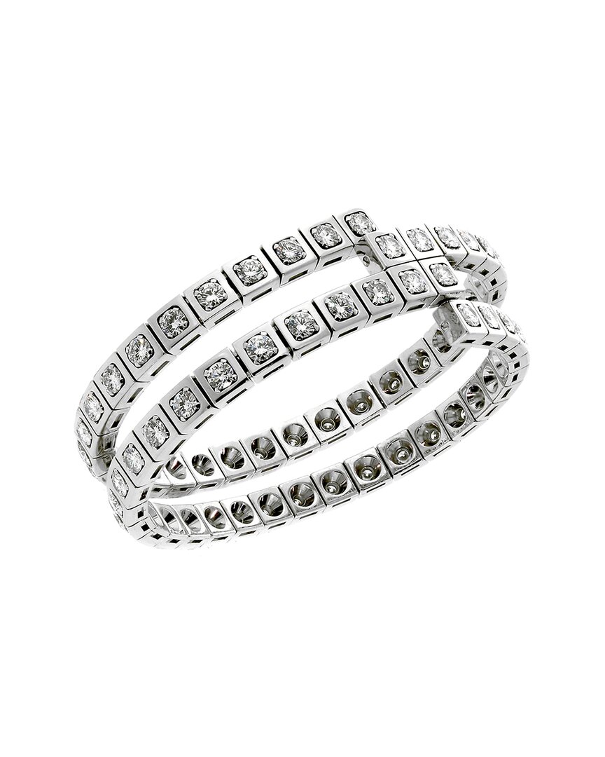 Cartier 18k 9.90 Ct. Tw. Diamond Wrap Bracelet (authentic )