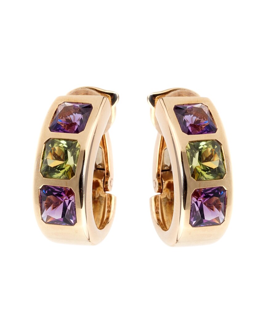 Van Cleef & Arpels 18k 18.00 Ct. Tw. Gemstone Earrings (authentic )