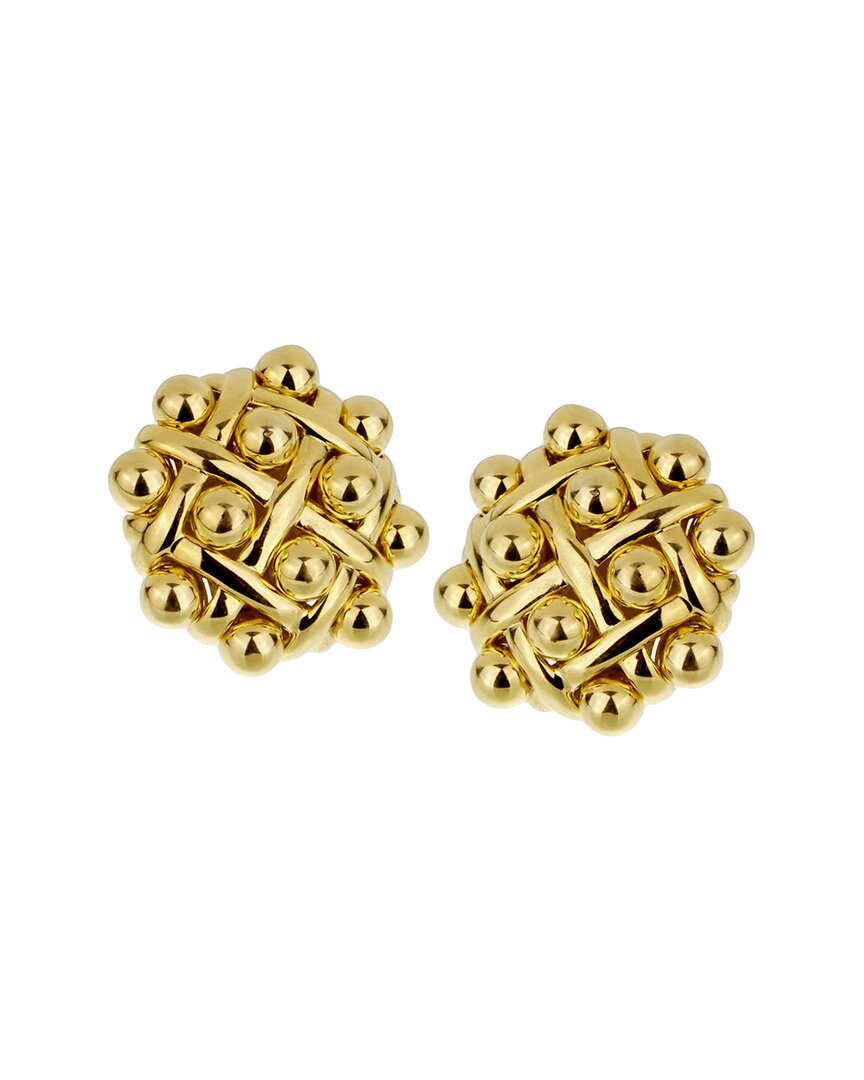Chanel 18k Quilted Earrings (authentic Pre-loved)