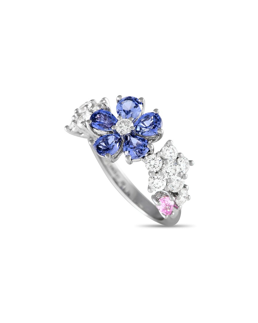 Van Cleef & Arpels 18k 4.03 Ct. Tw. Diamond & Sapphire Folie De Pris Ring  (authentic )