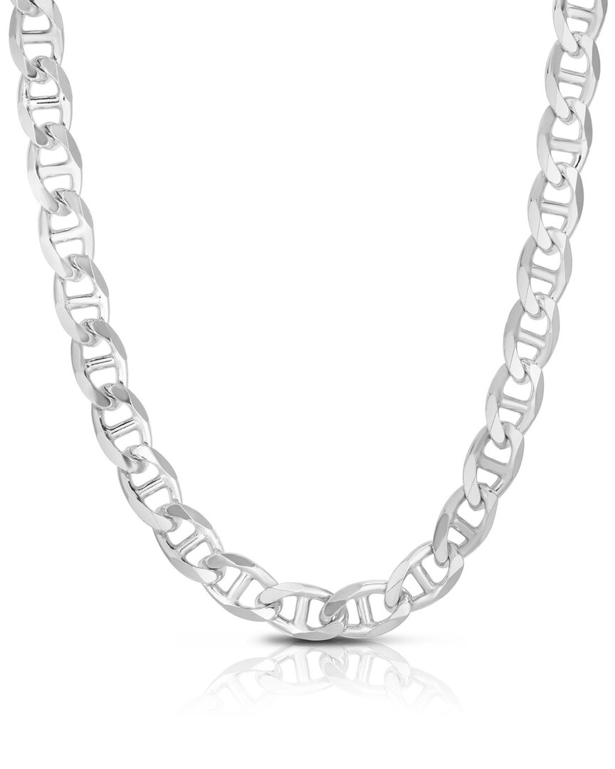 Shop Italian Silver 14k Over  Mariner Chain Necklace