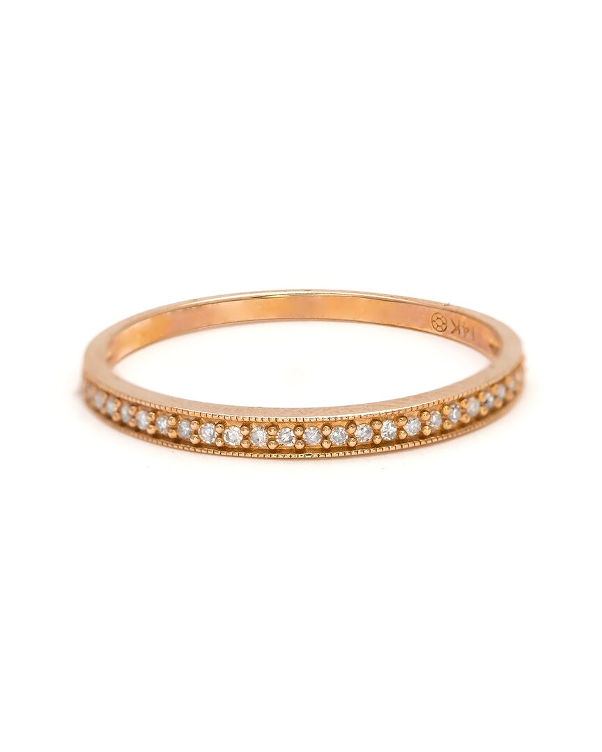 Diamond Select Cuts 14k Rose Gold 0.08 Ct. Tw. Diamond Ring Size 5
