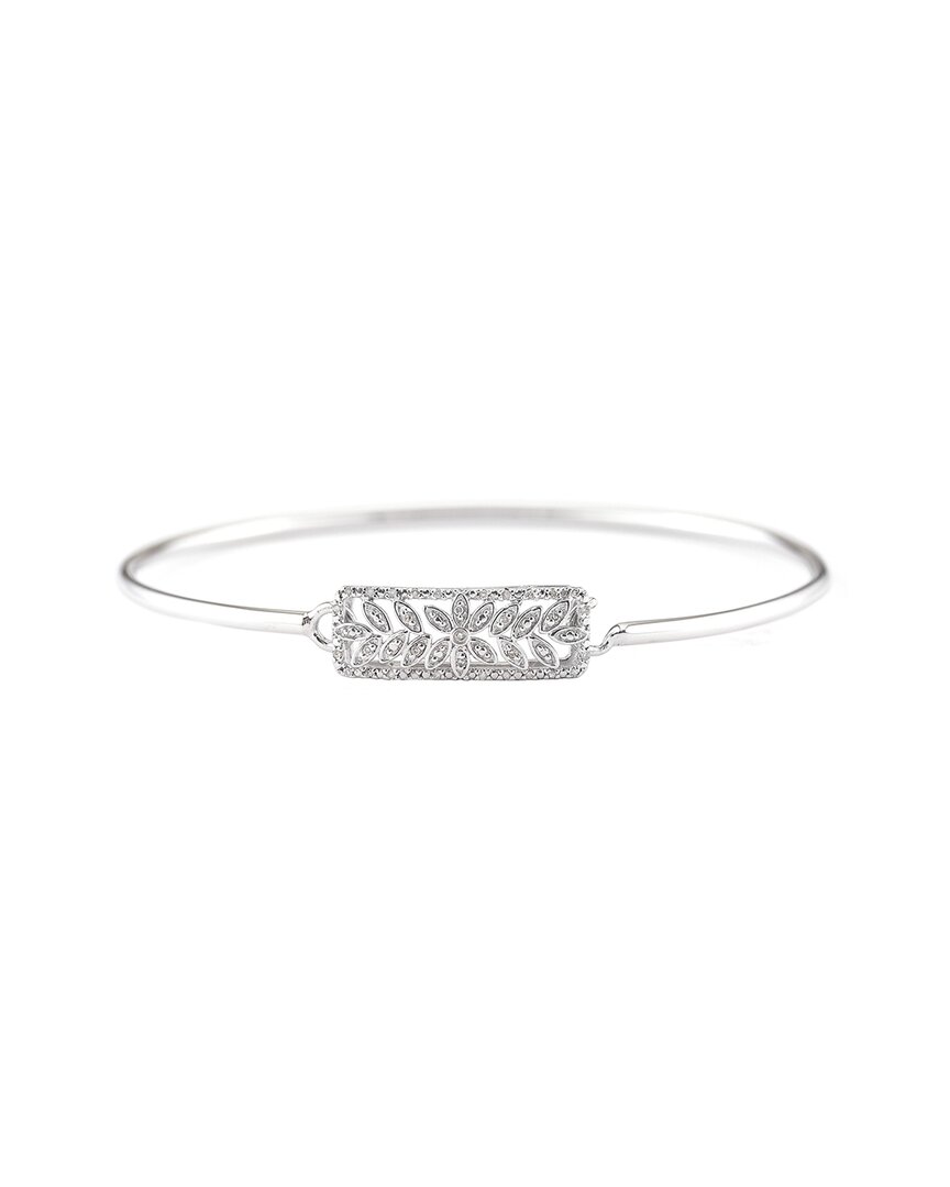Diamond Select Cuts Thin Silver Diamond Bangle B1215sl-55c