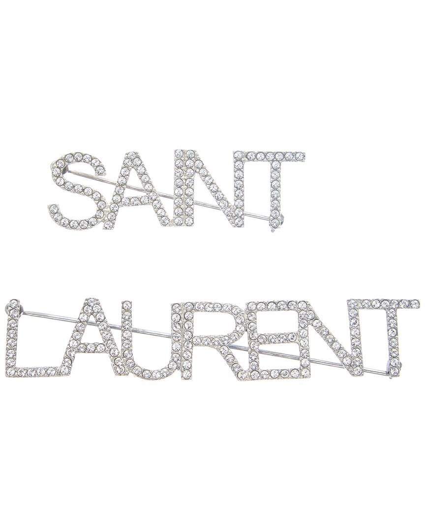 Броши из хрусталя Saint Laurent Женские серебряные Ns