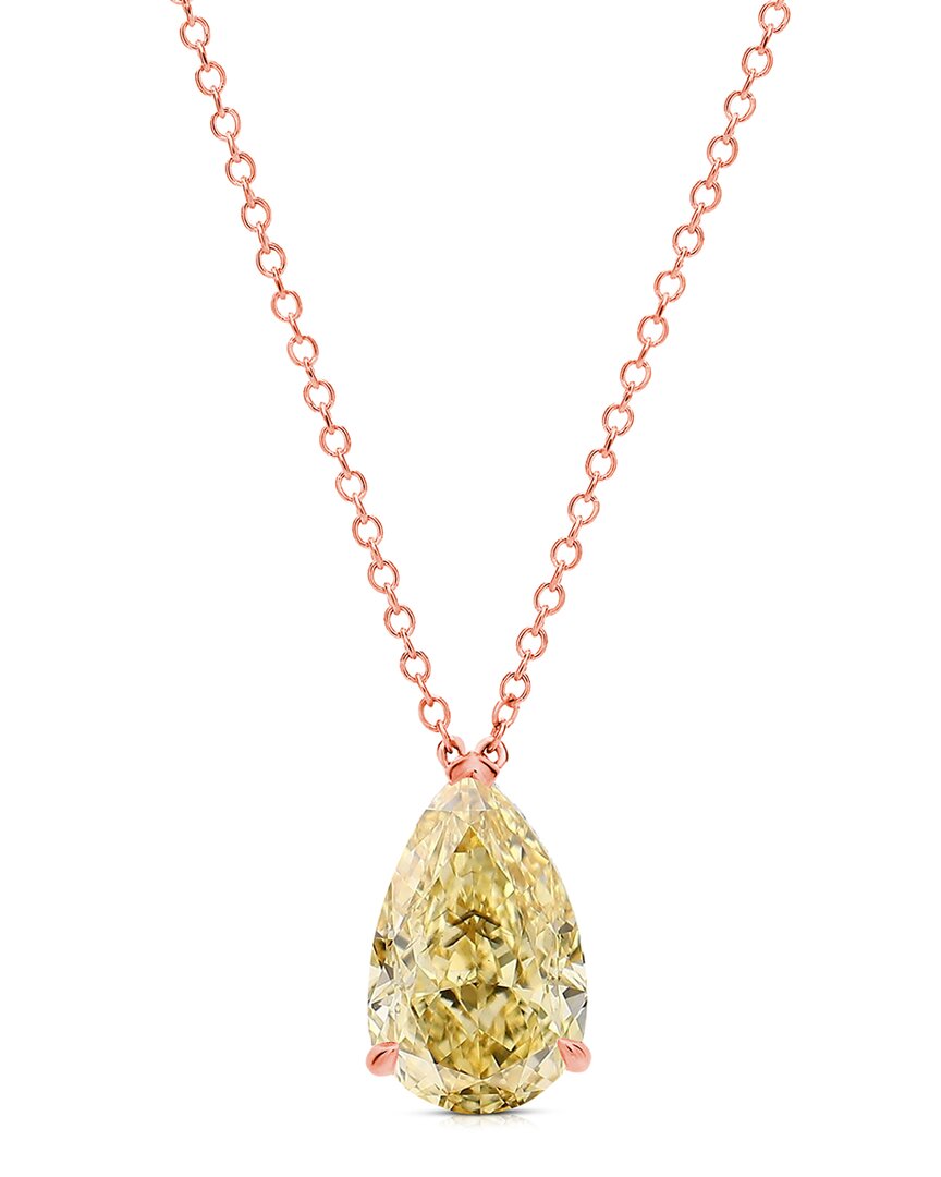 Amairah 14k Rose Gold 1.00 Ct. Tw. Lab-grown Diamond Solitaire Pendant Necklace