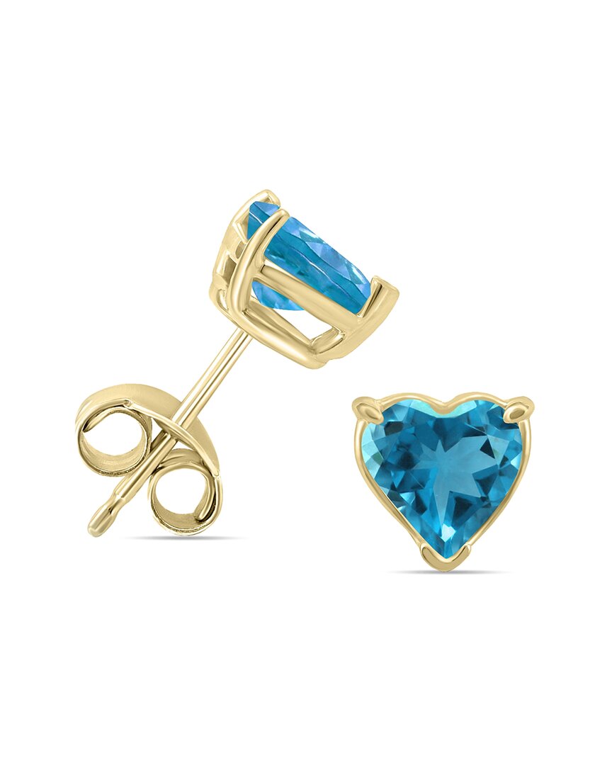 Gem Spark 14k 1.30 Ct. Tw. Blue Topaz Studs