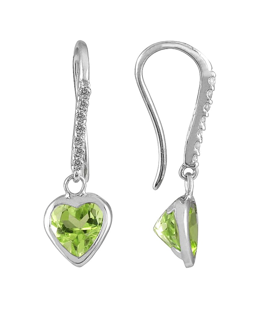 Gem Spark 14k 2.10 Ct. Tw. Diamond & Peridot Earrings