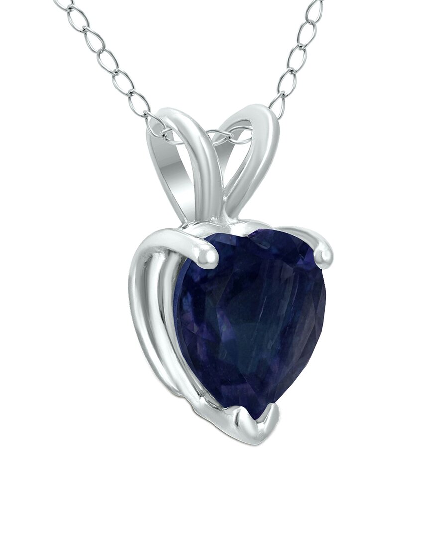 Gem Spark 14k 0.30 Ct. Tw. Sapphire Necklace In Metallic