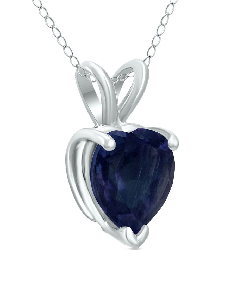 Gem Spark 14k 0.45 Ct. Tw. Sapphire Necklace In Metallic