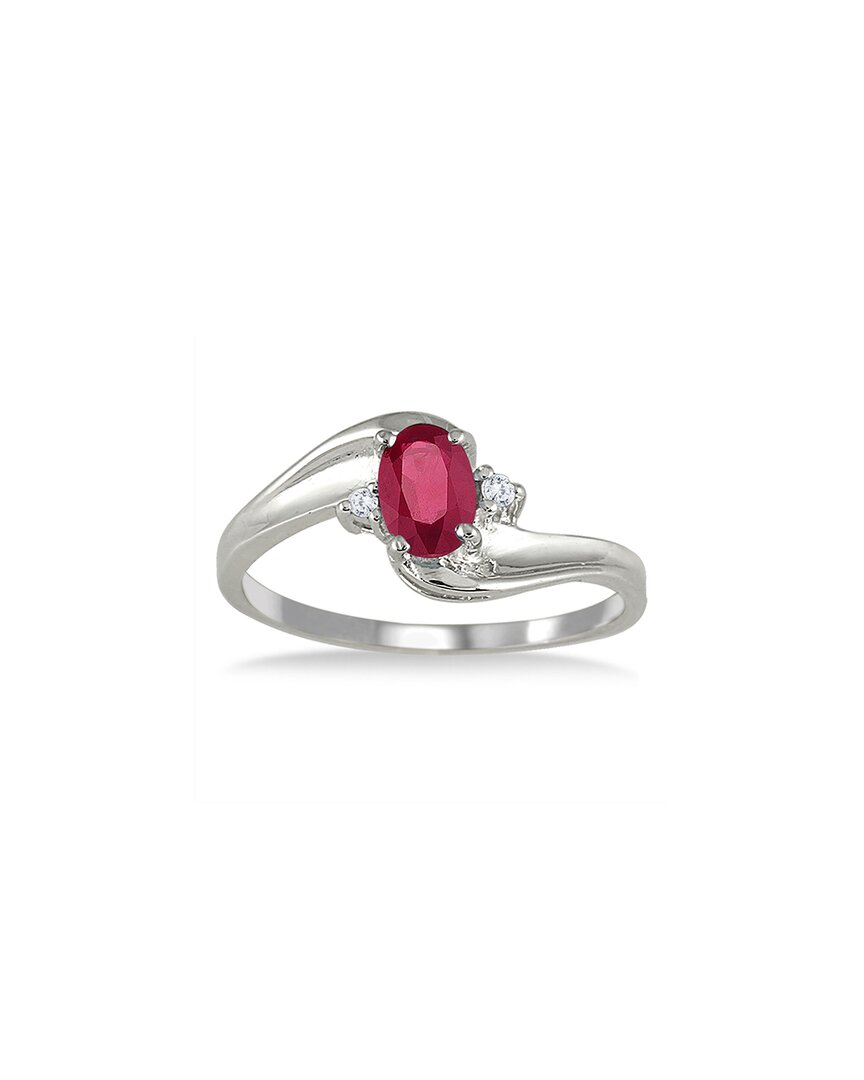 GEM SPARK GEM SPARK 14K 0.49 CT. TW. DIAMOND & RUBY RING