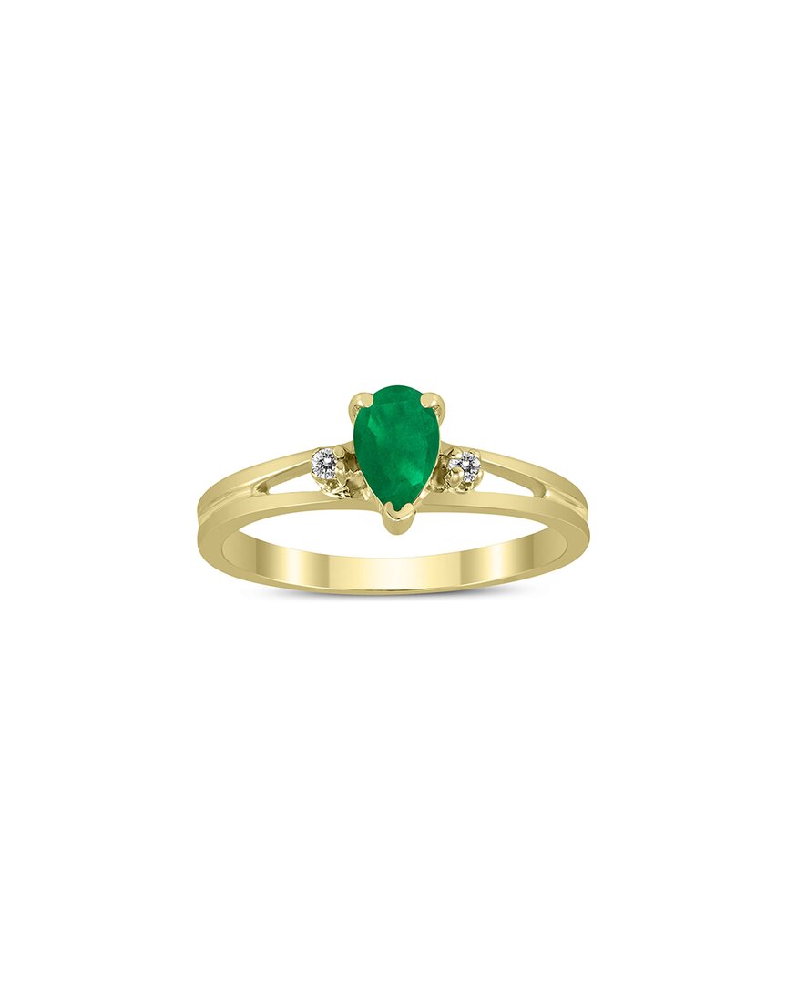 Gem Spark 14k 0.43 Ct. Tw. Diamond & Emerald Ring