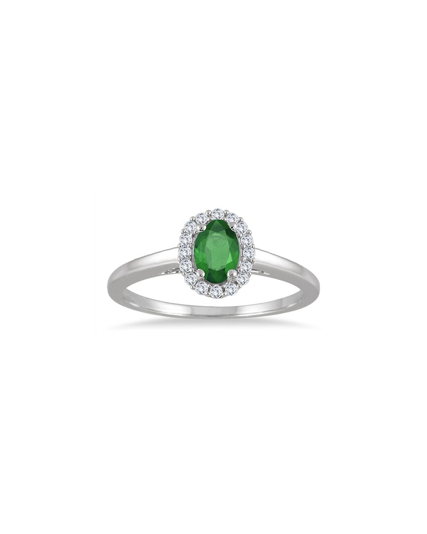Gem Spark 14k 0.59 Ct. Tw. Diamond & Emerald Ring