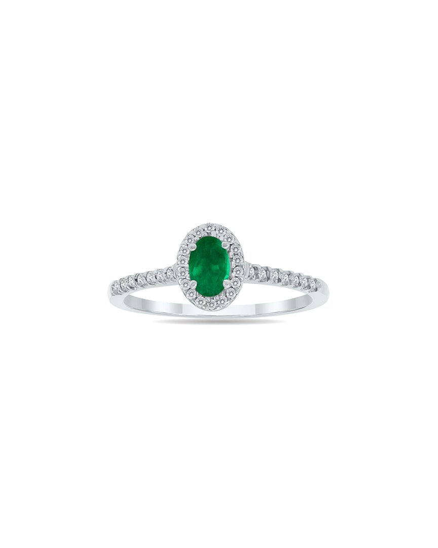 Gem Spark 14k 0.78 Ct. Tw. Diamond & Emerald Ring