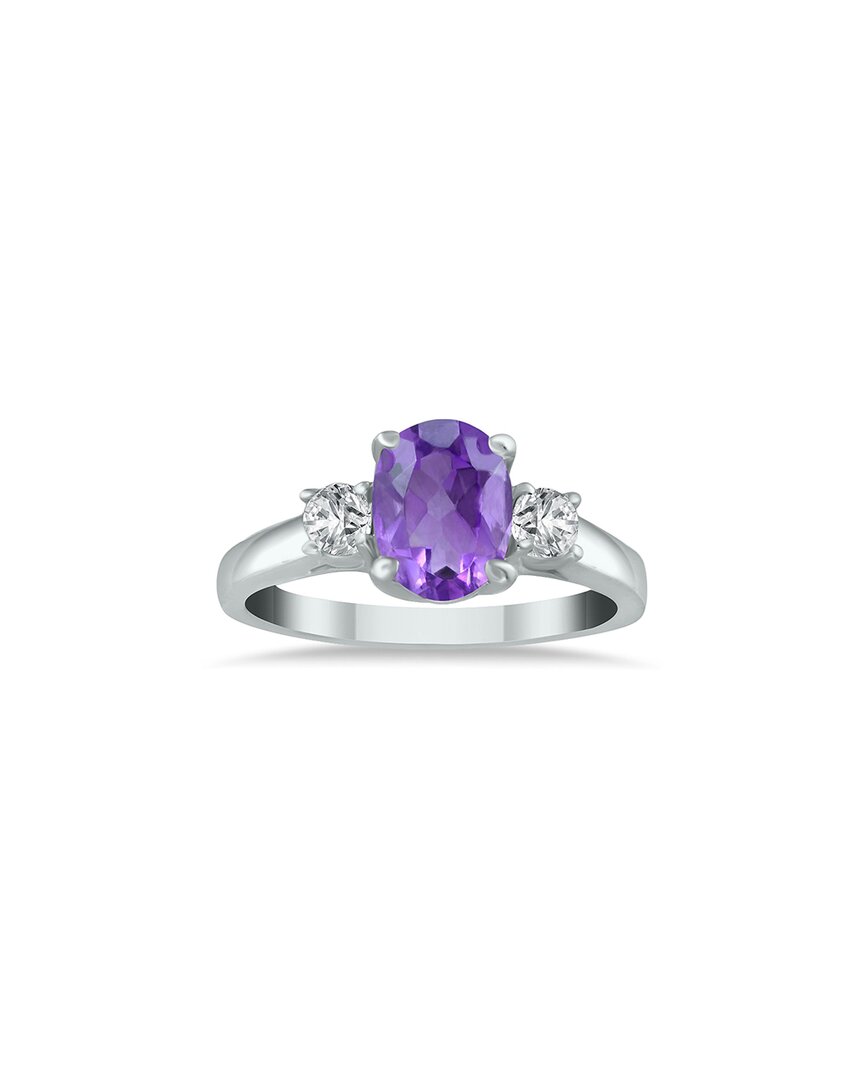 Gem Spark 14k 1.58 Ct. Tw. Diamond & Amethyst Ring