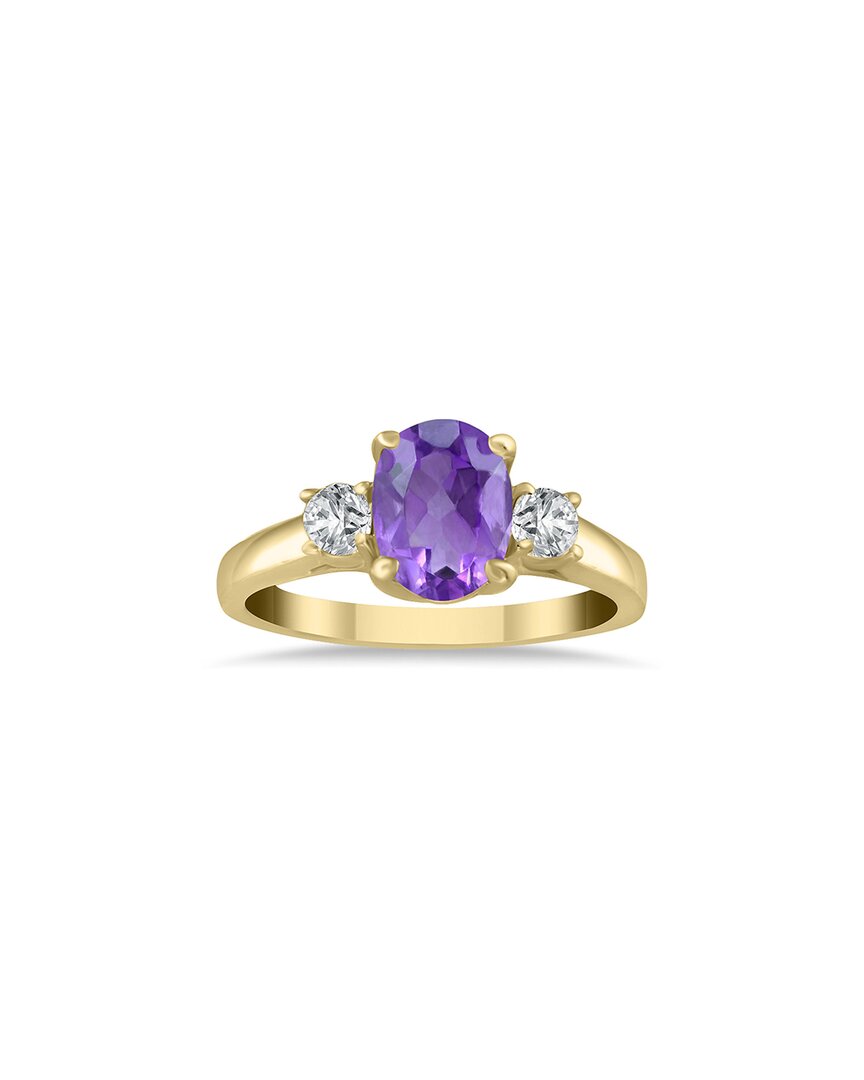 Gem Spark 14k 1.98 Ct. Tw. Diamond & Amethyst Ring