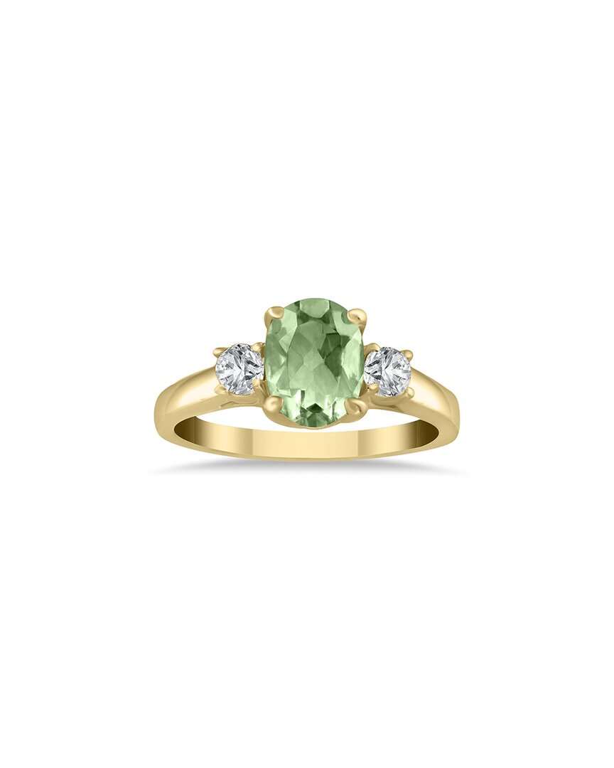 Gem Spark 14k 1.98 Ct. Tw. Diamond & Green Amethyst Ring