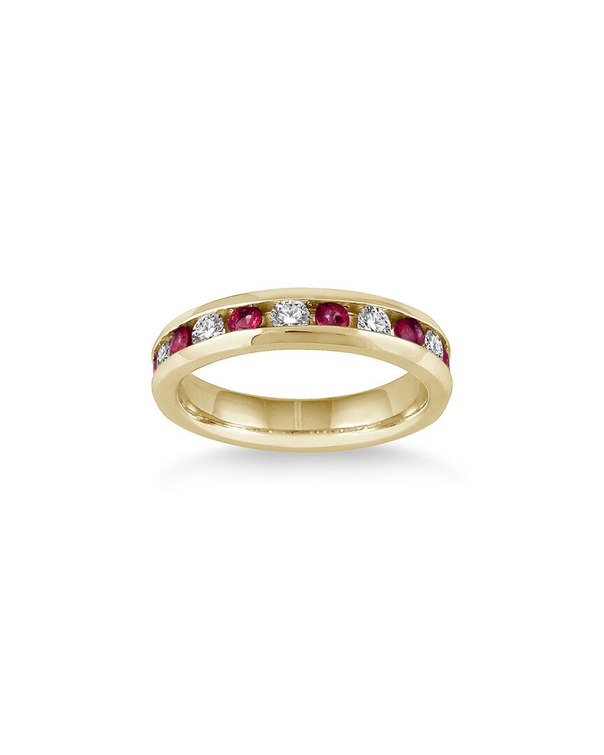 Gem Spark 14k 1.18 Ct. Tw. Diamond & Ruby Ring In Gold