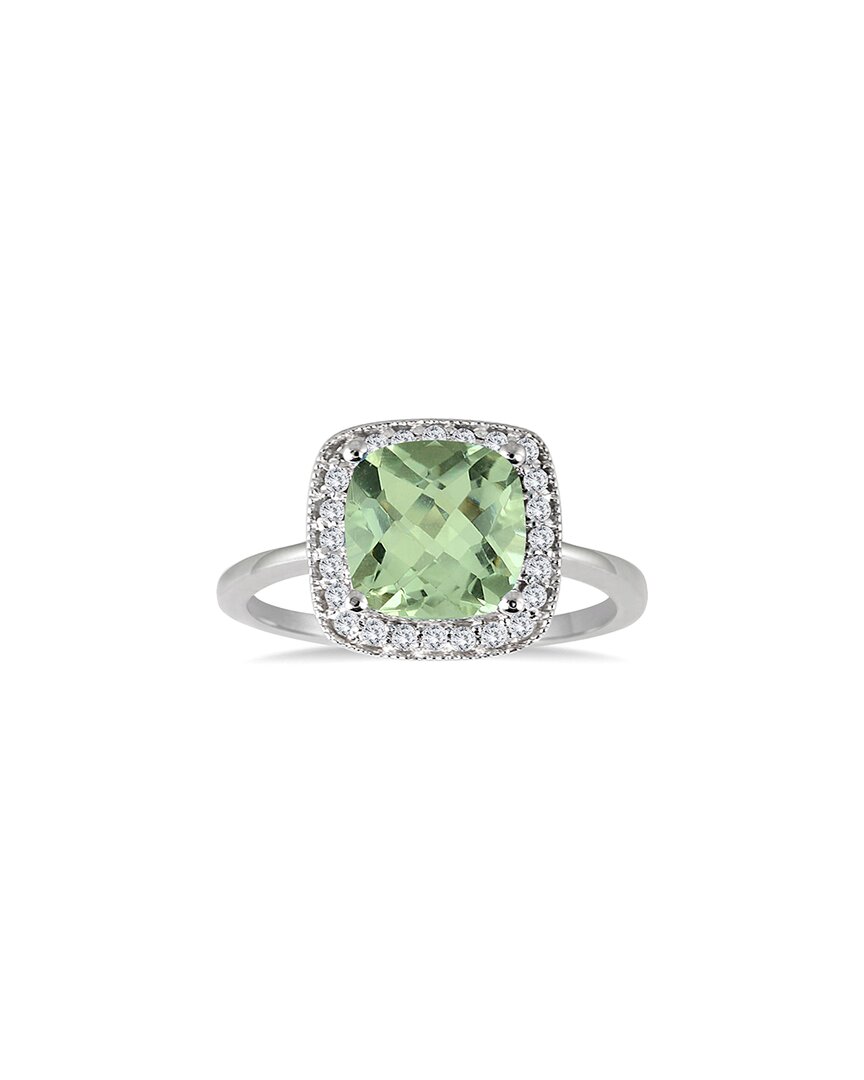 Gem Spark 14k 1.48 Ct. Tw. Diamond & Green Amethyst Ring