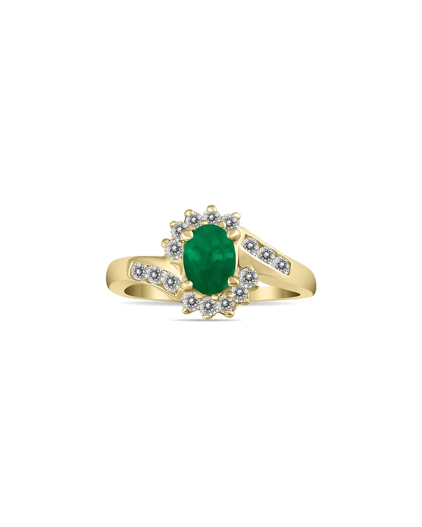 Gem Spark 14k 1.41 Ct. Tw. Diamond & Emerald Ring In Gold