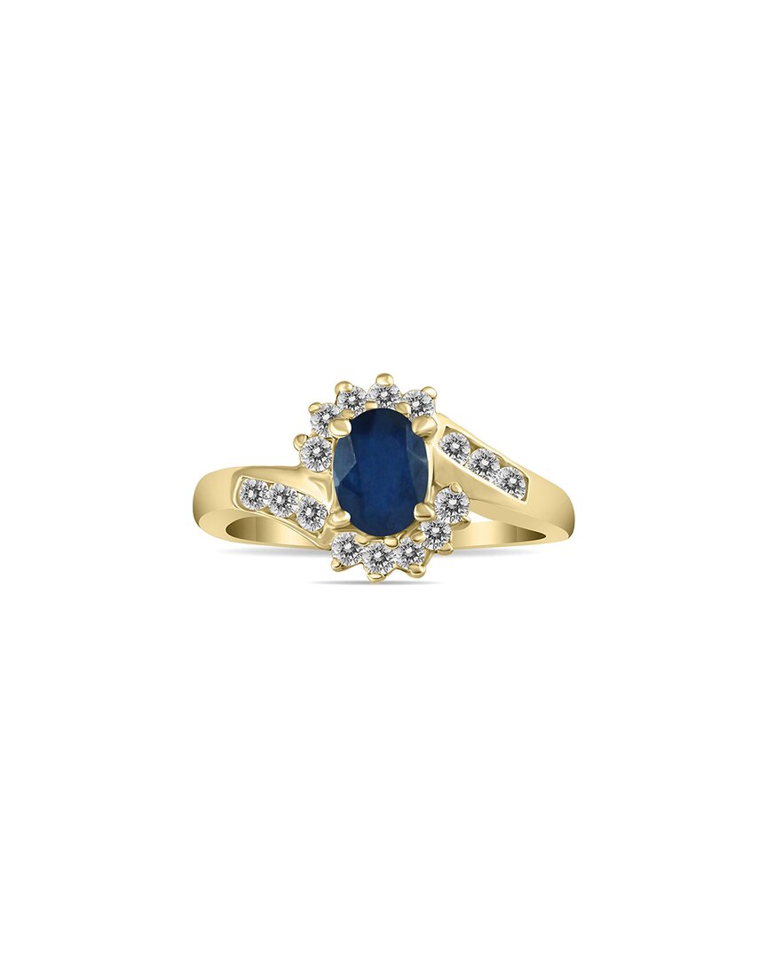 Gem Spark 14k 1.41 Ct. Tw. Diamond & Sapphire Ring In Gold