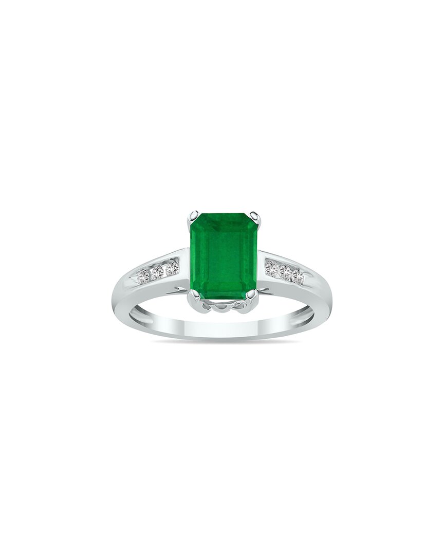 Gem Spark 14k 1.59 Ct. Tw. Diamond & Emerald Ring In White