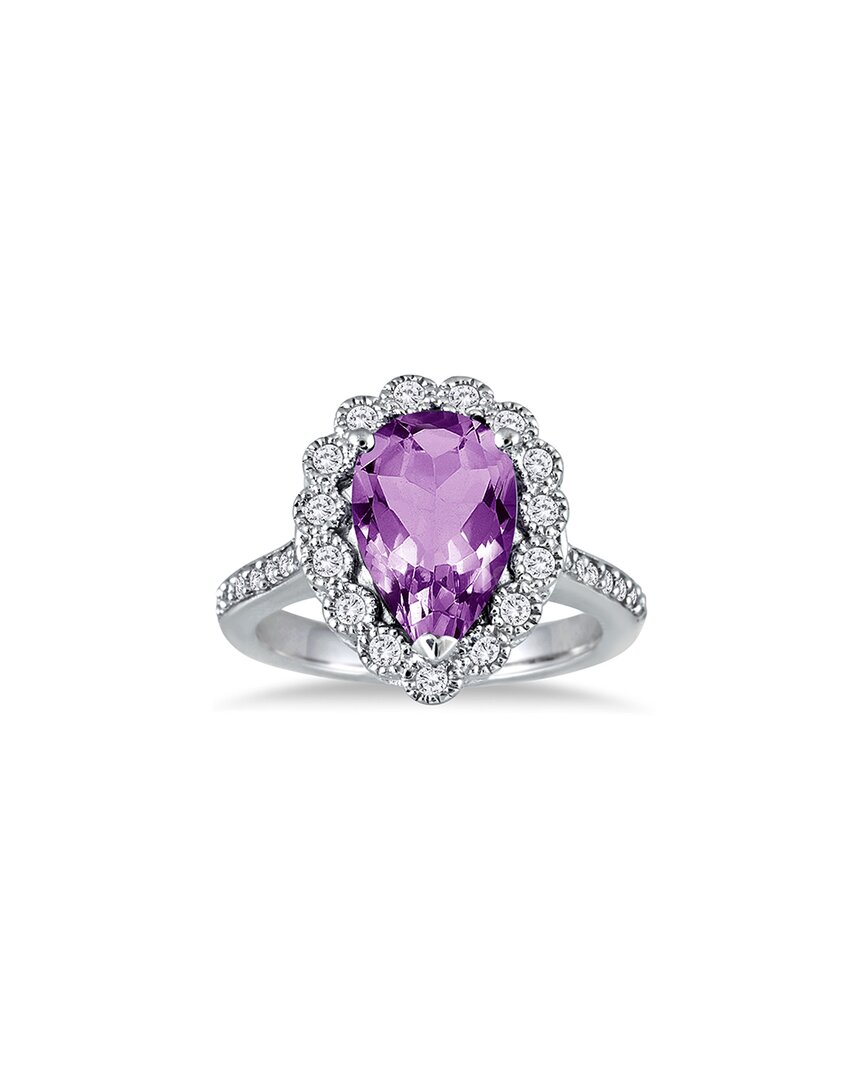 GEM SPARK GEM SPARK 14K 5.41 CT. TW. DIAMOND & AMETHYST RING