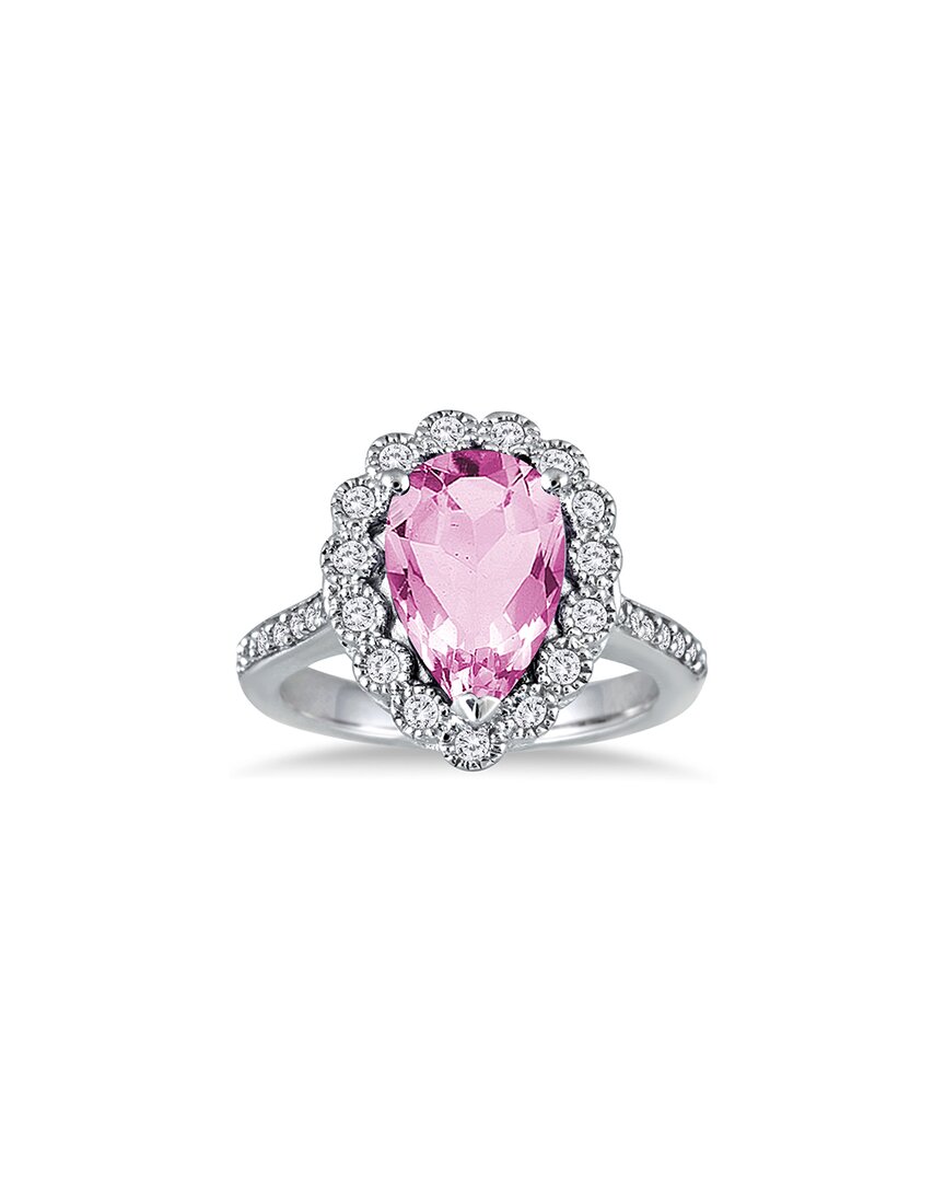 GEM SPARK GEM SPARK 14K 5.41 CT. TW. DIAMOND & PINK TOPAZ RING